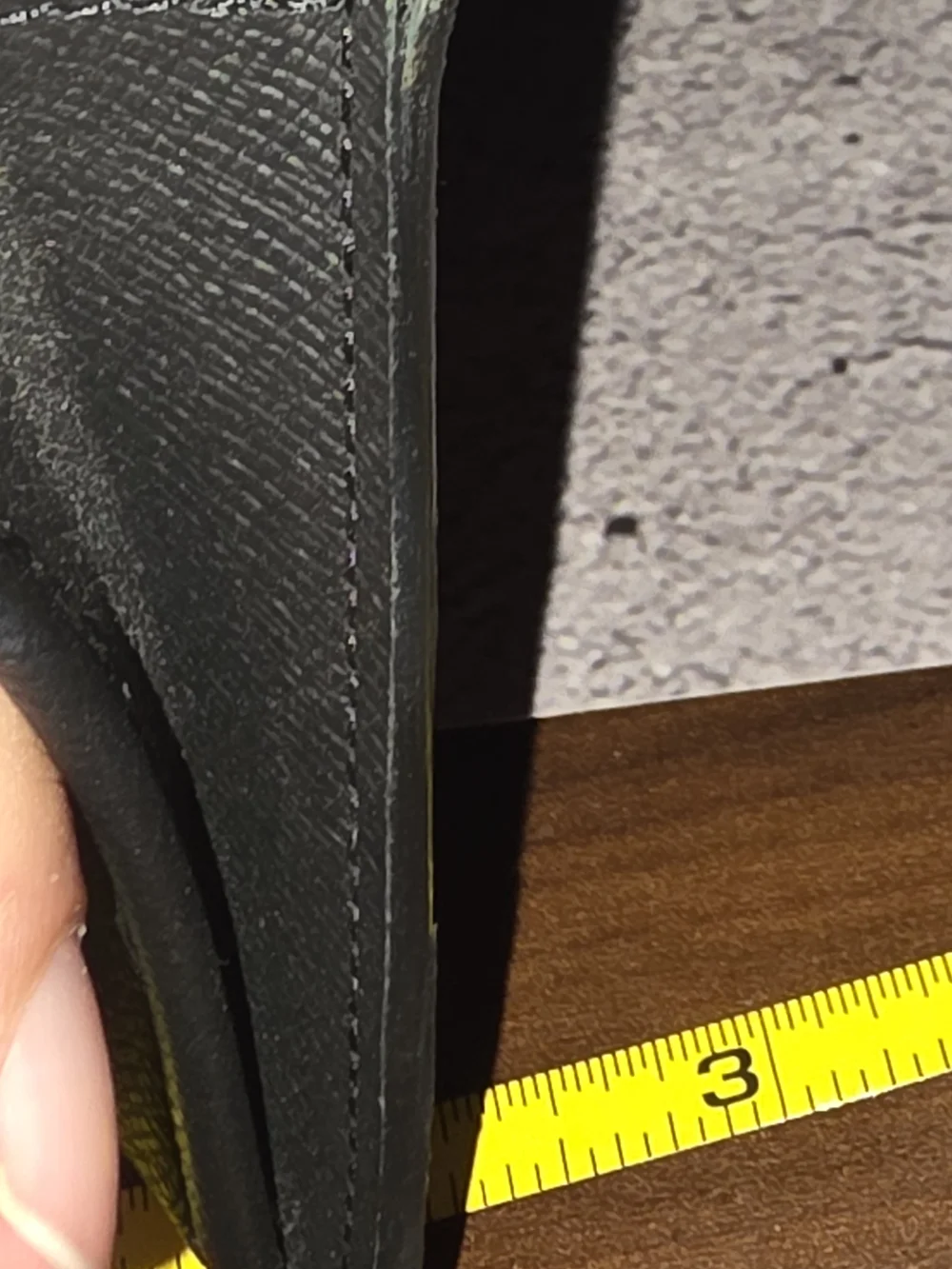Louis Vuitton Black Textured Long Bifold Wallet